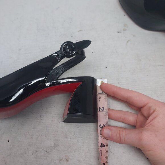 Christian Louboutin So Jane Patent Black Slingback Pump Shoe - Picture 10 of 10